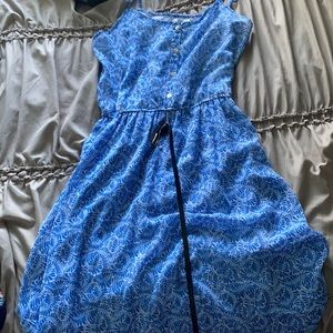 Cute blue dress with belt